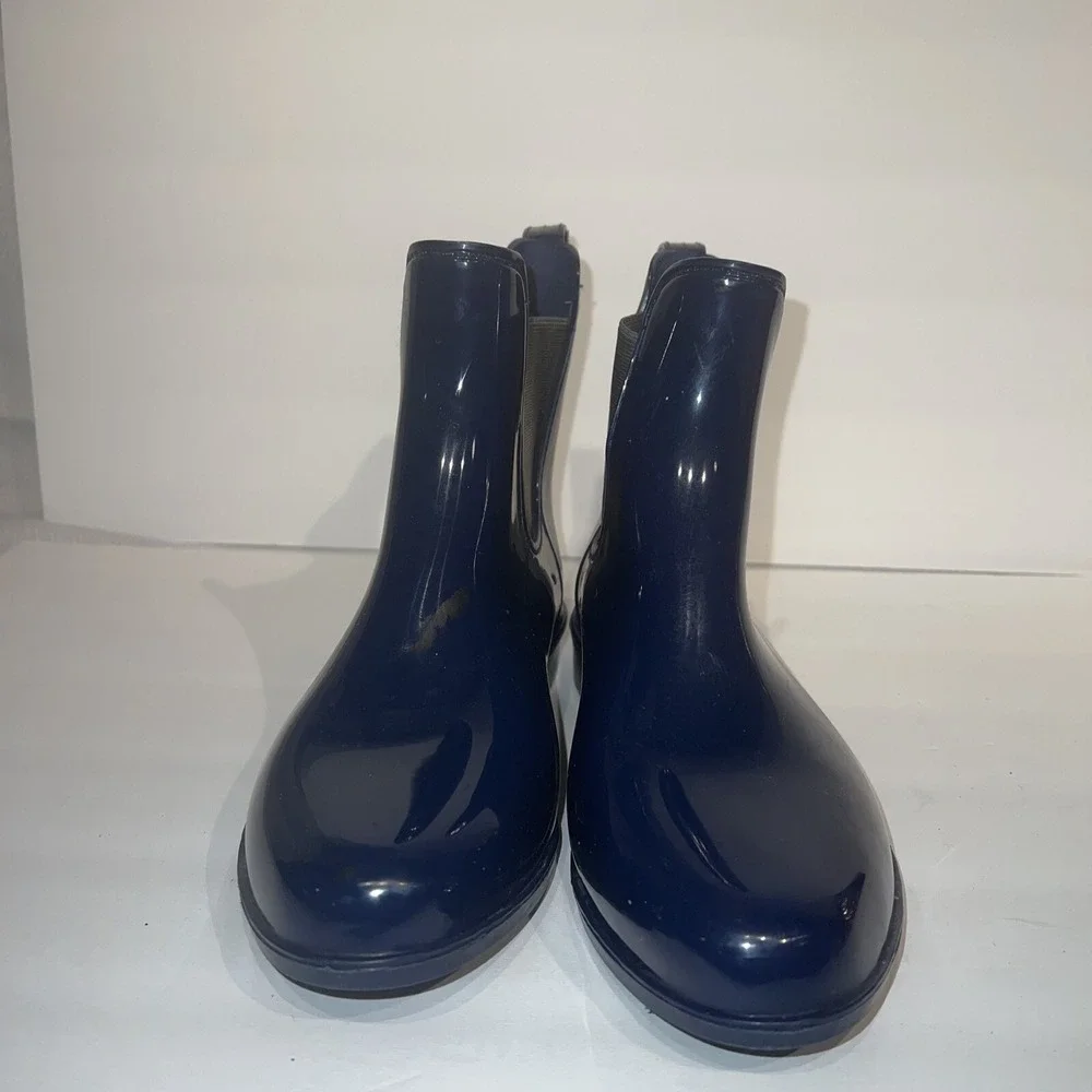 Lauren Ralph Lauren Tally Chelsea Rain Boots  Blue Pull-On Womens Size‎ 7